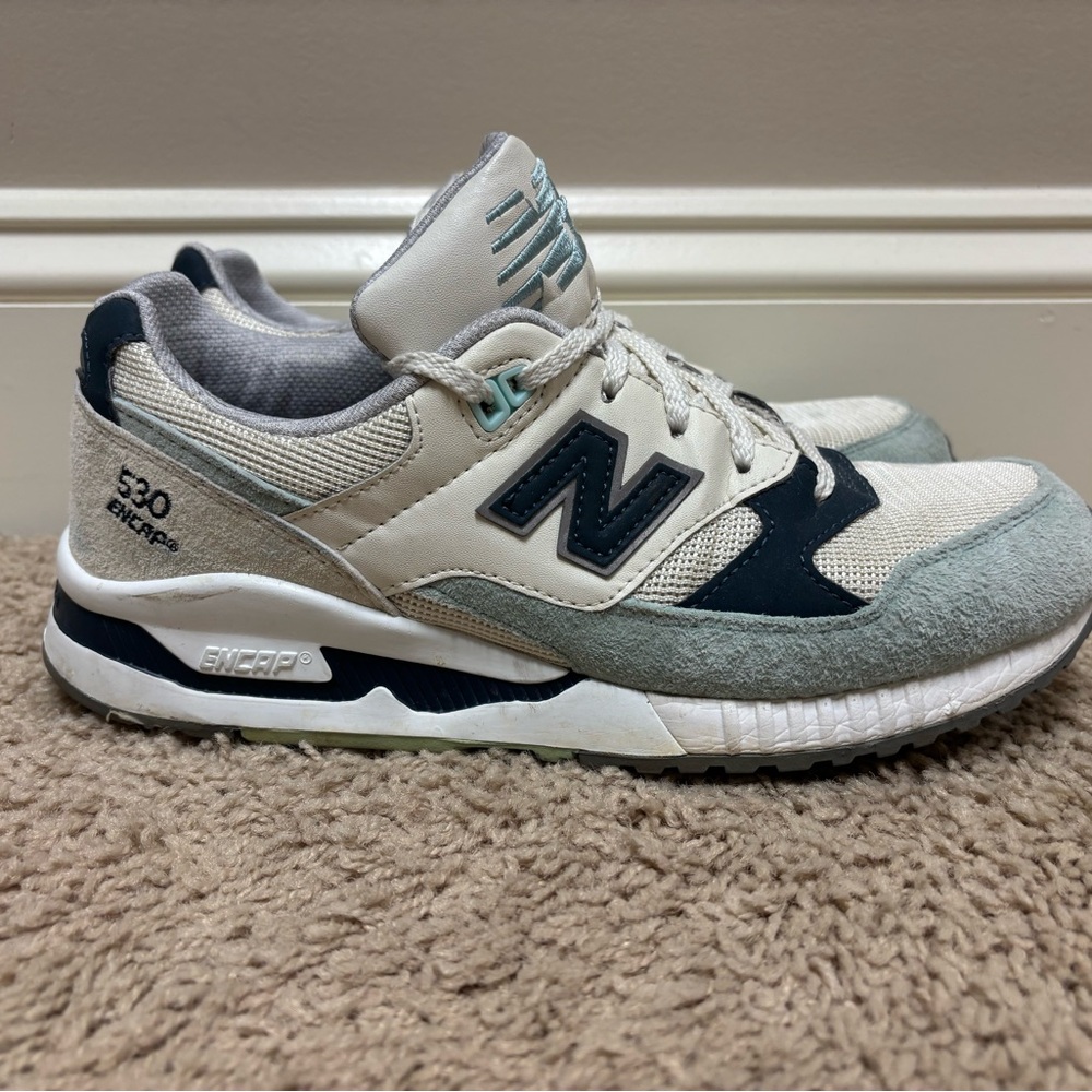 New Balance 530 ENCAP Sneakers in White/Mint (Not sold in US)